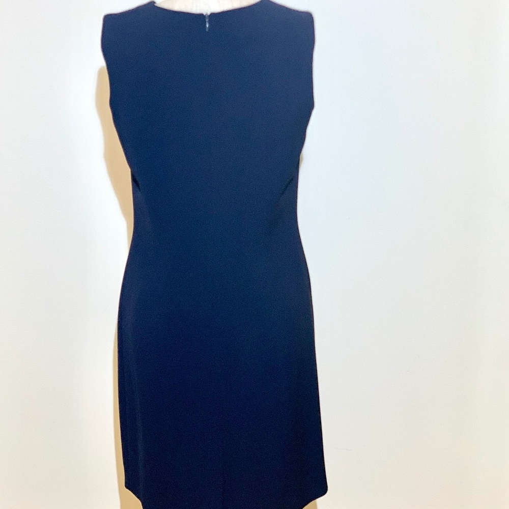 🔴🎉HP‼️ 💥EUC💥 Professional Wear Fully Lined Navy Sheath Dress - Size 6 - Picture 7 of 9